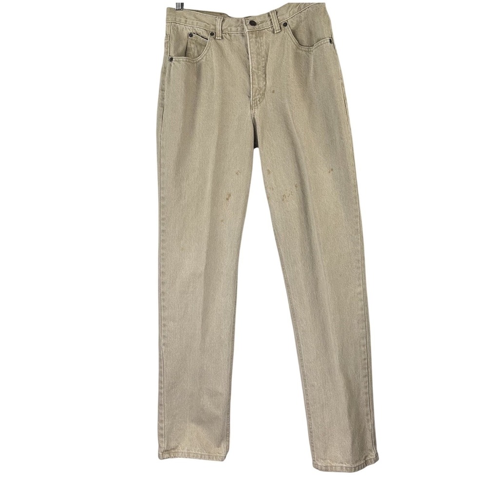 Vintage Calvin Klein Jeans Tan Denim Mom Jeans Hi‎ Rise USA Women's 12 READ